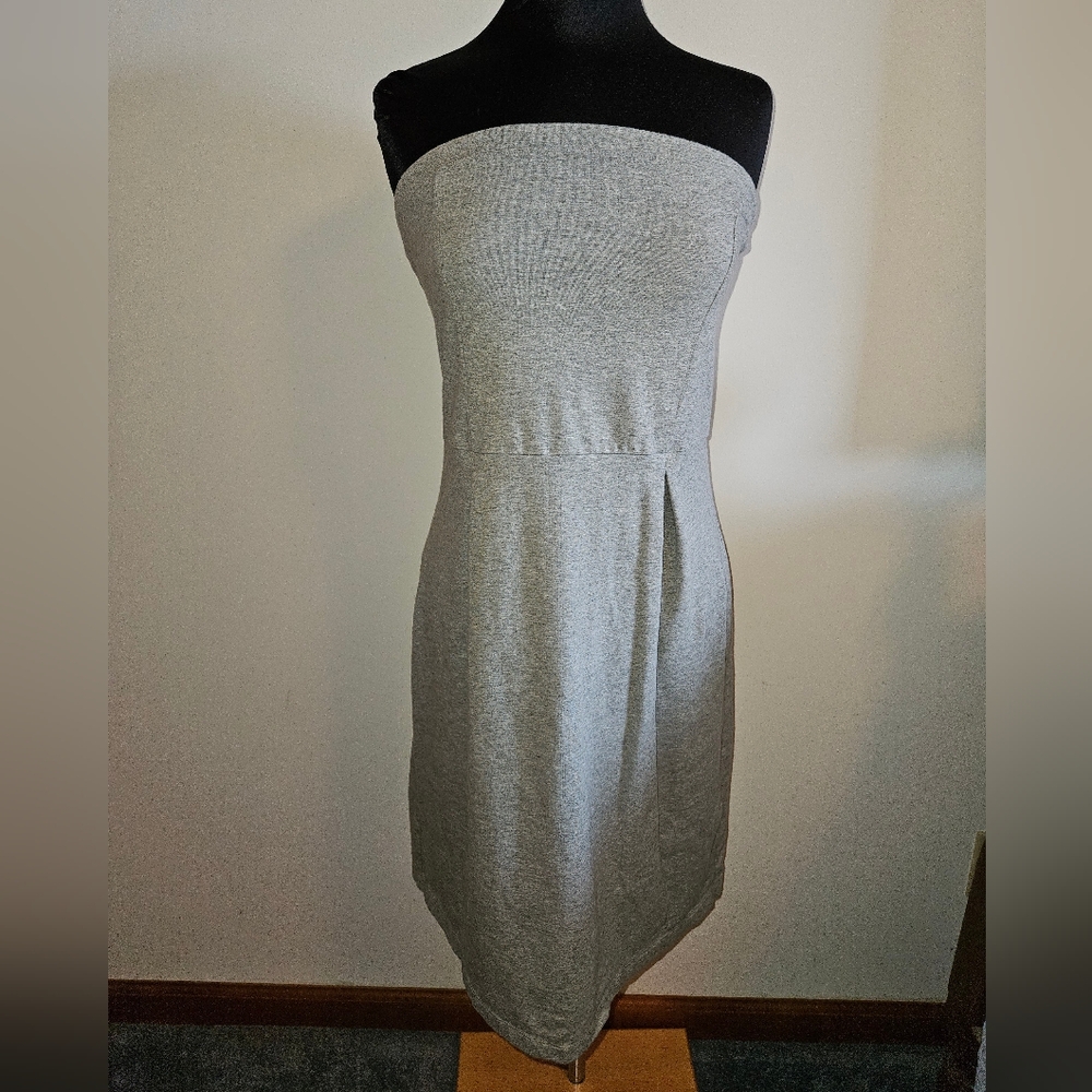 Old Navy Heather Gray Strapless Knit Dress Large